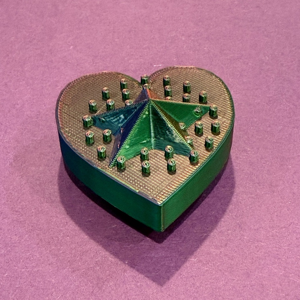 3D printed Heart-Shaped fridge magnet